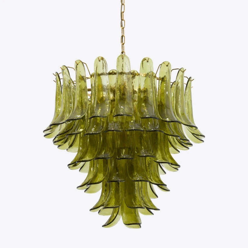 Green Petalo Murano Chandelier