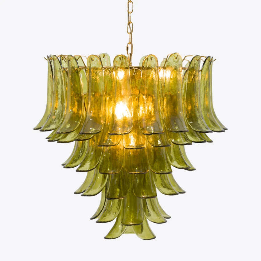 Green Petalo Murano Chandelier