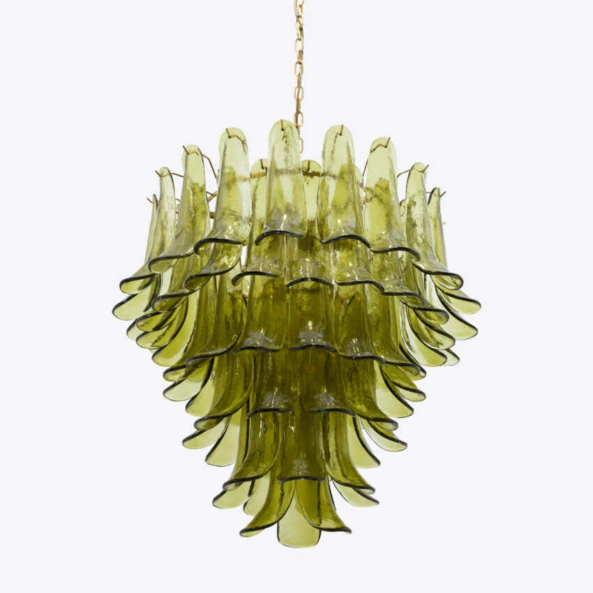 Green Petalo Murano Chandelier