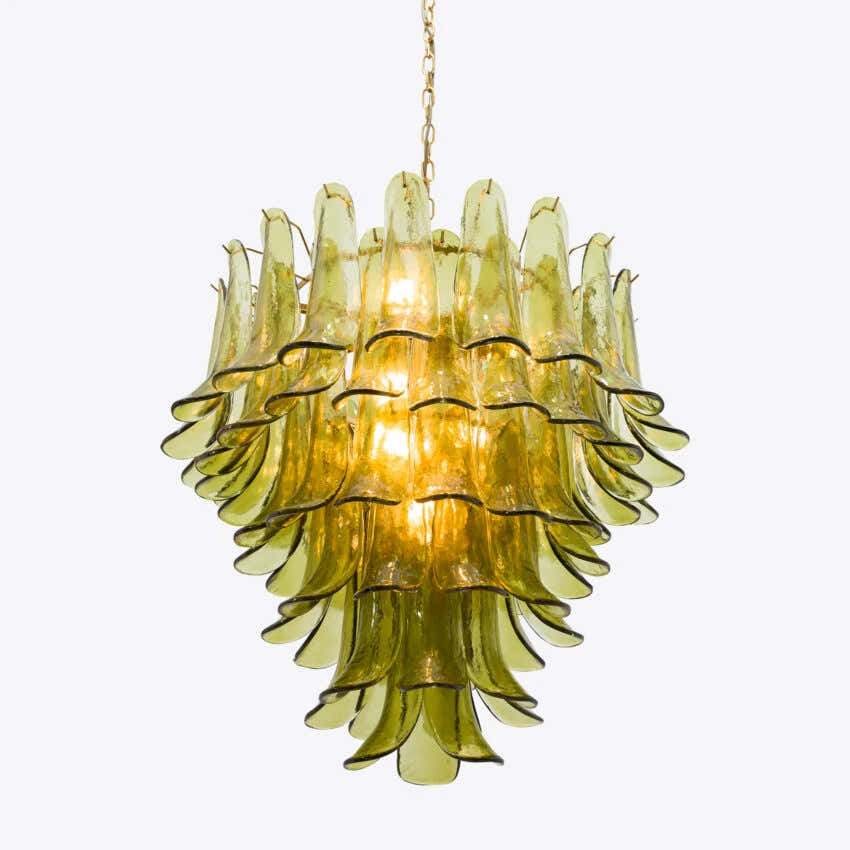 Green Petalo Murano Chandelier