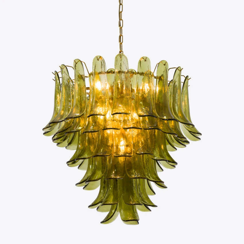 Green Petalo Murano Chandelier