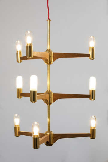 Guinevere 9 Light Modern Brass Chandelier - Joe Scog