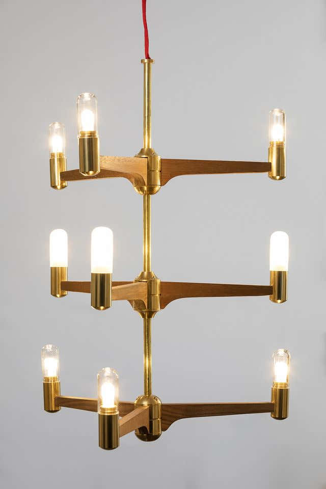 Guinevere 9 Light Modern Brass Chandelier - Joe Scog