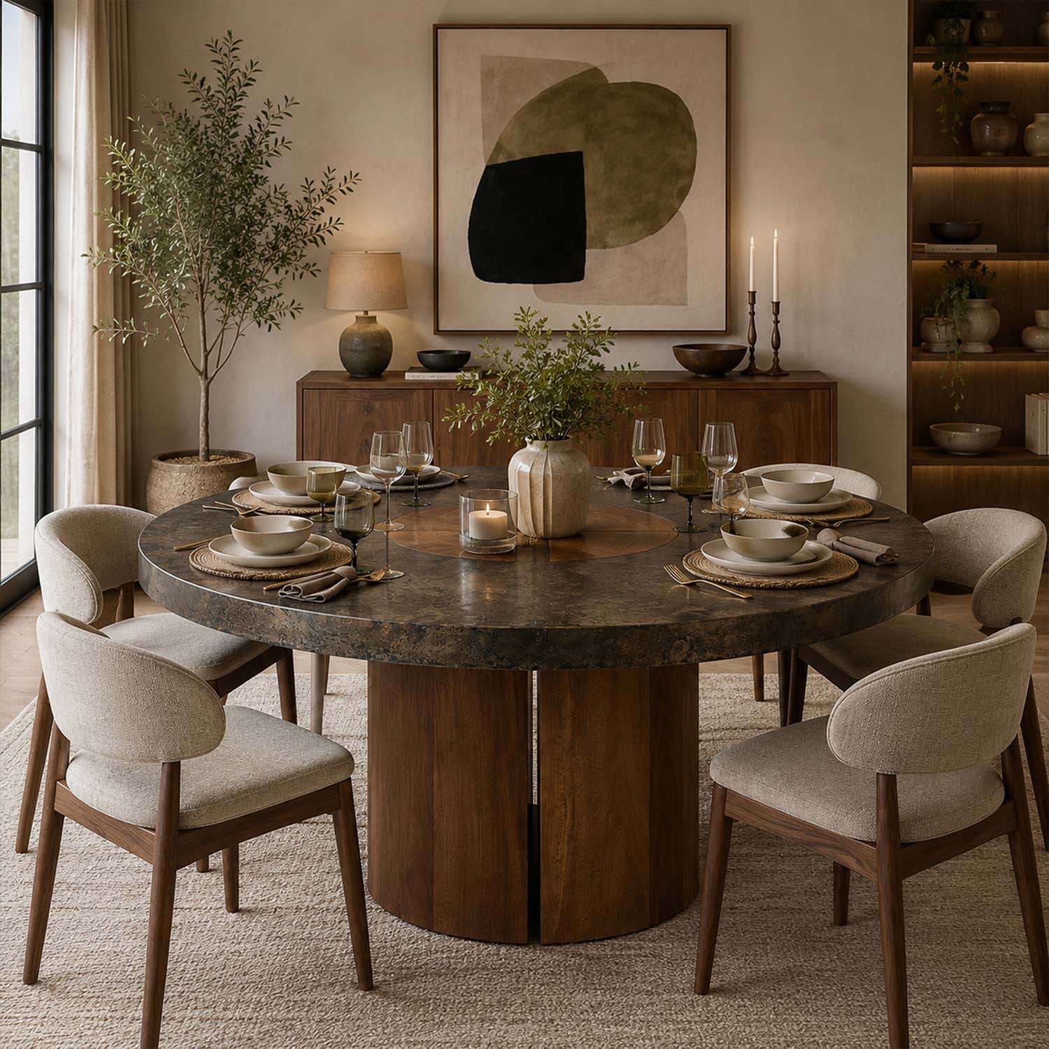 Acacius Round Dining Table
