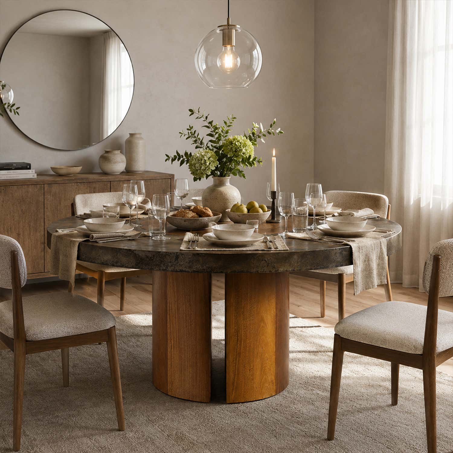 Acacius Round Dining Table