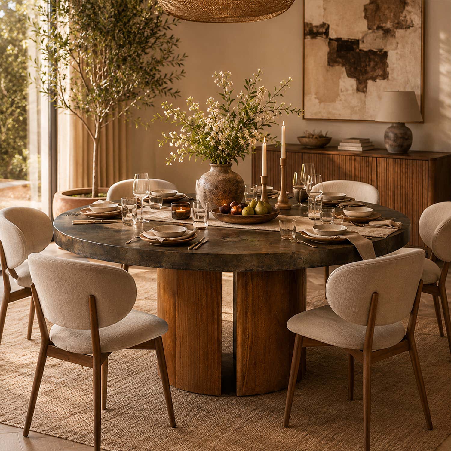 Acacius Round Dining Table