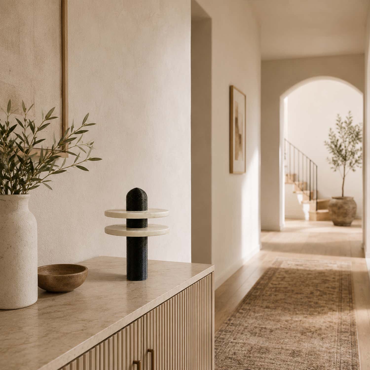 Median Alabaster Table Lamp