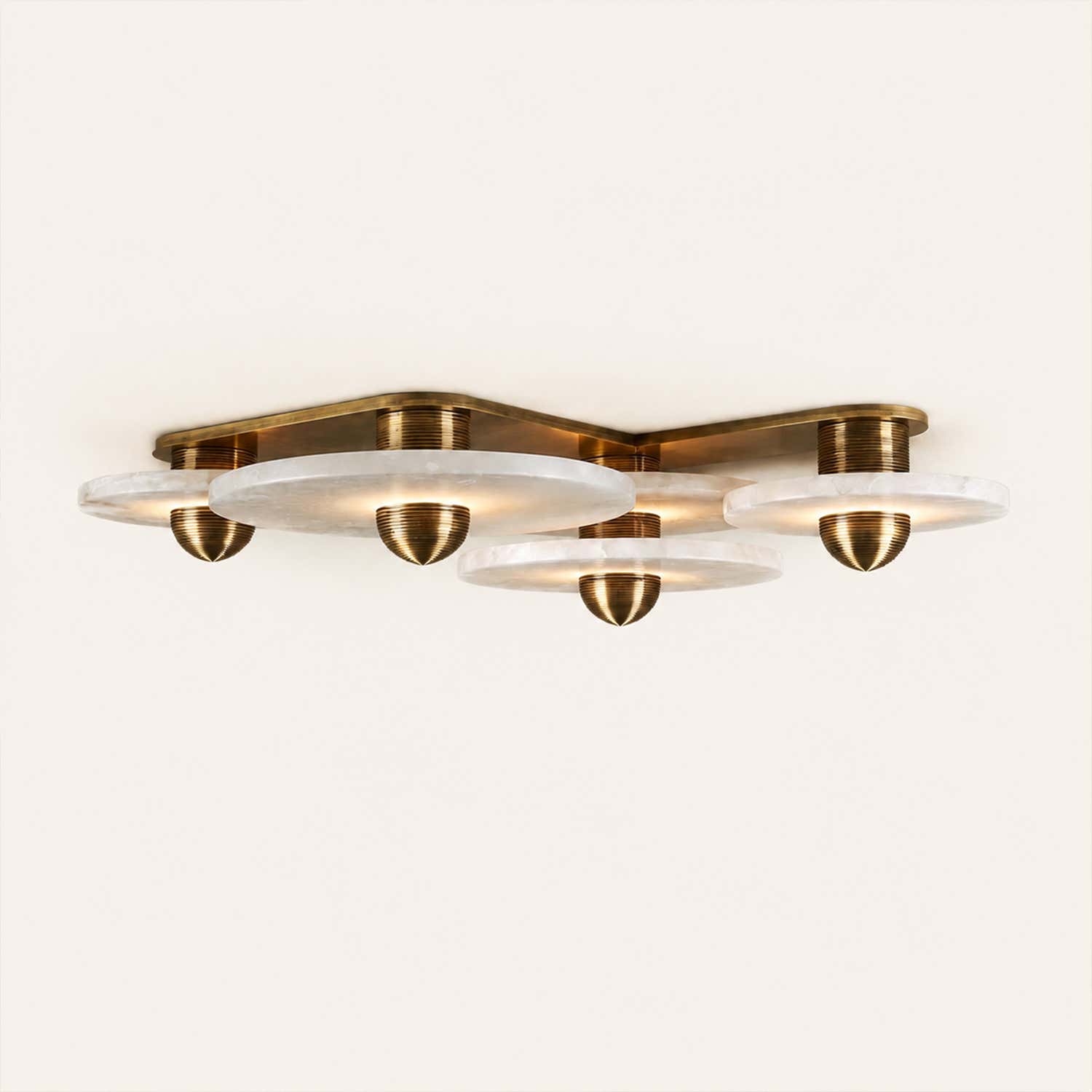 Median Alabaster Flush mount - 4 Surface