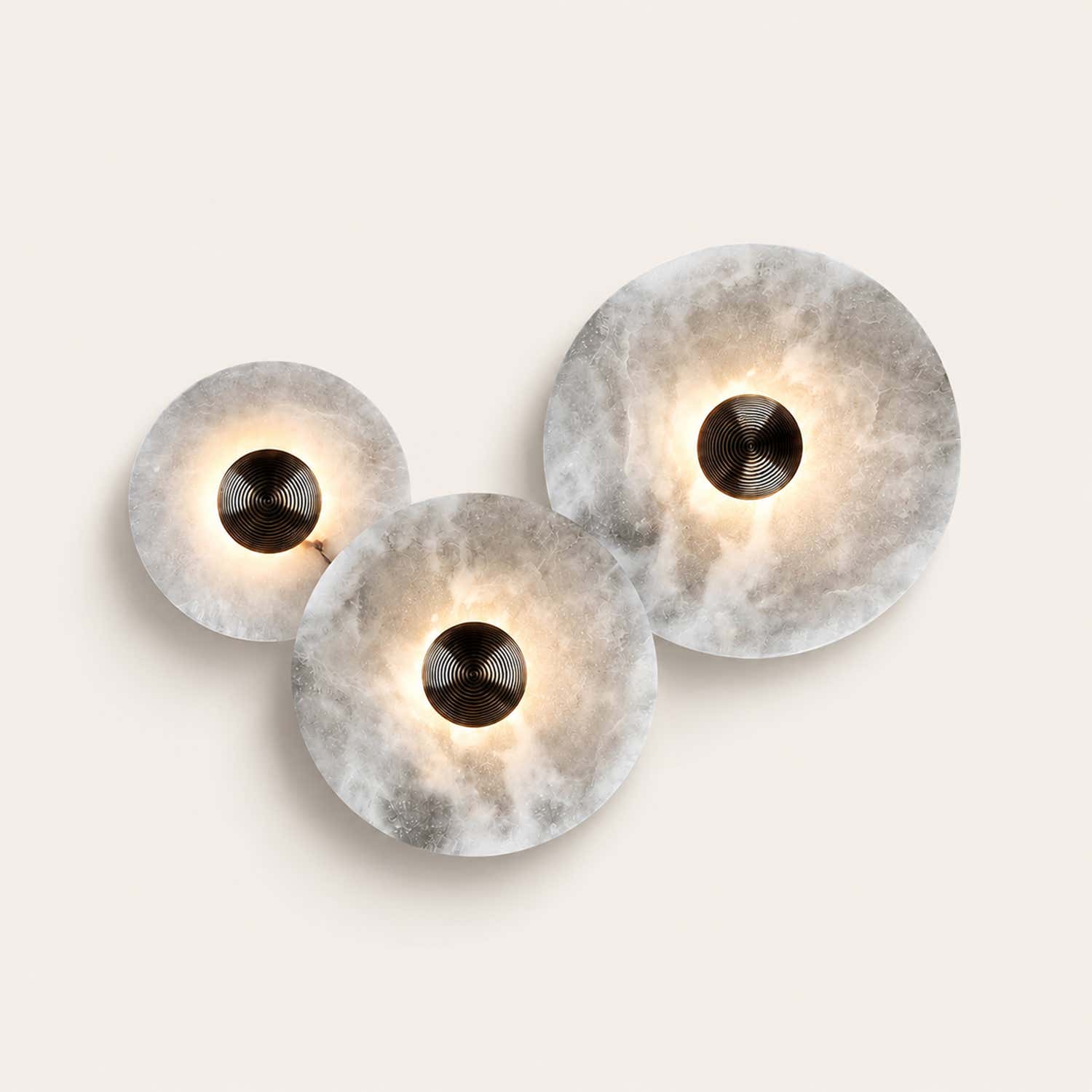 Median Alabaster Flush mount - 3 Surface