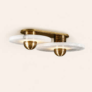 Median Alabaster Flush mount - 2 Surface