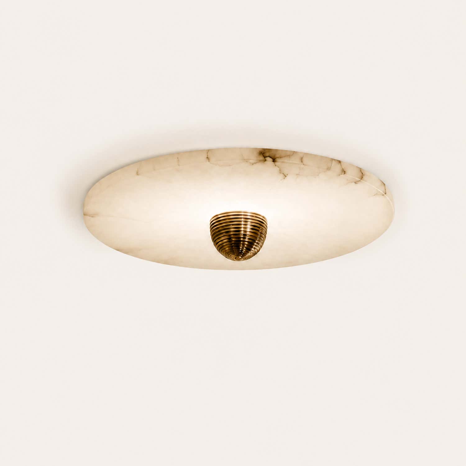 Median Alabaster Flush mount Wall Sconce