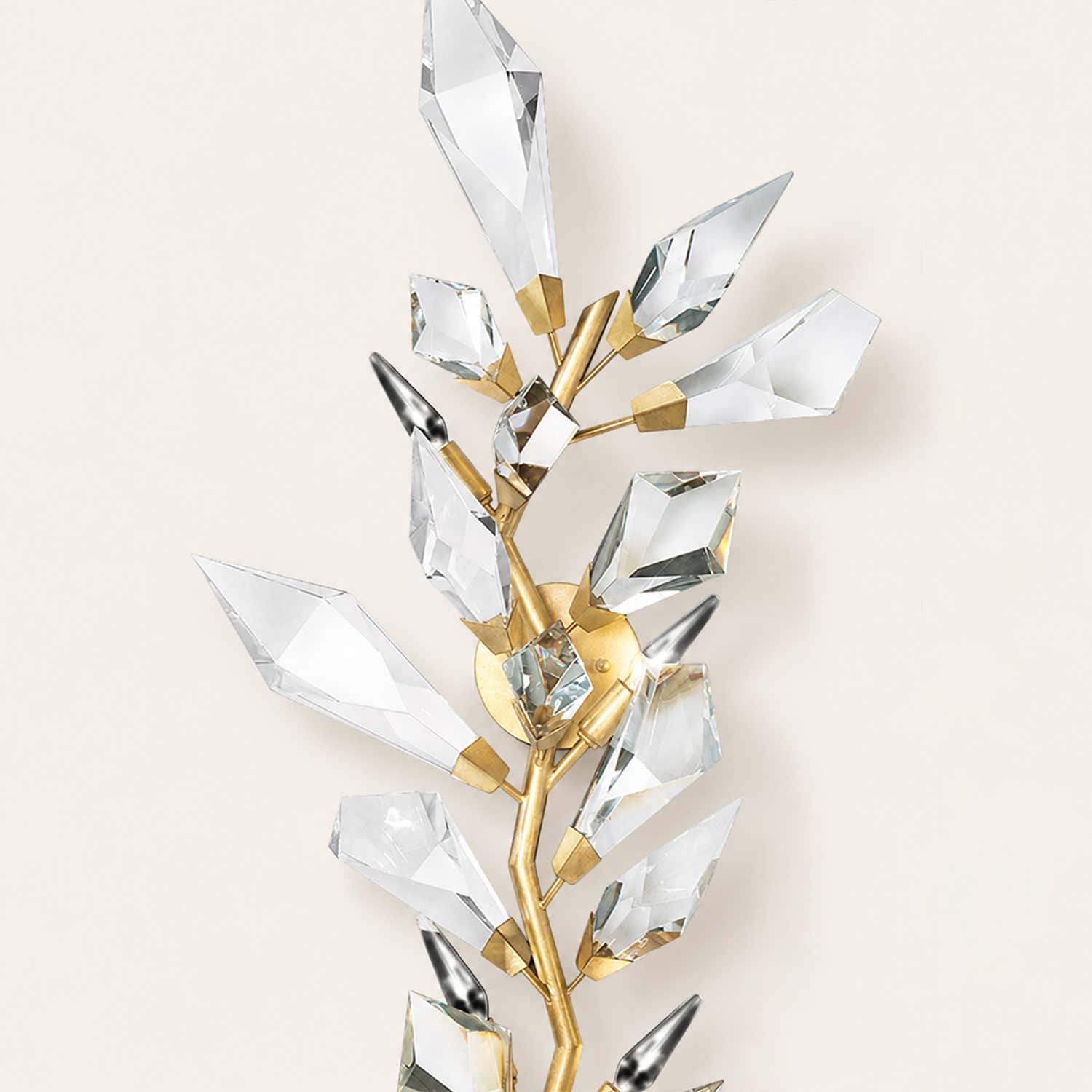 Addison 58" Gold&Silver Crystal Sconce
