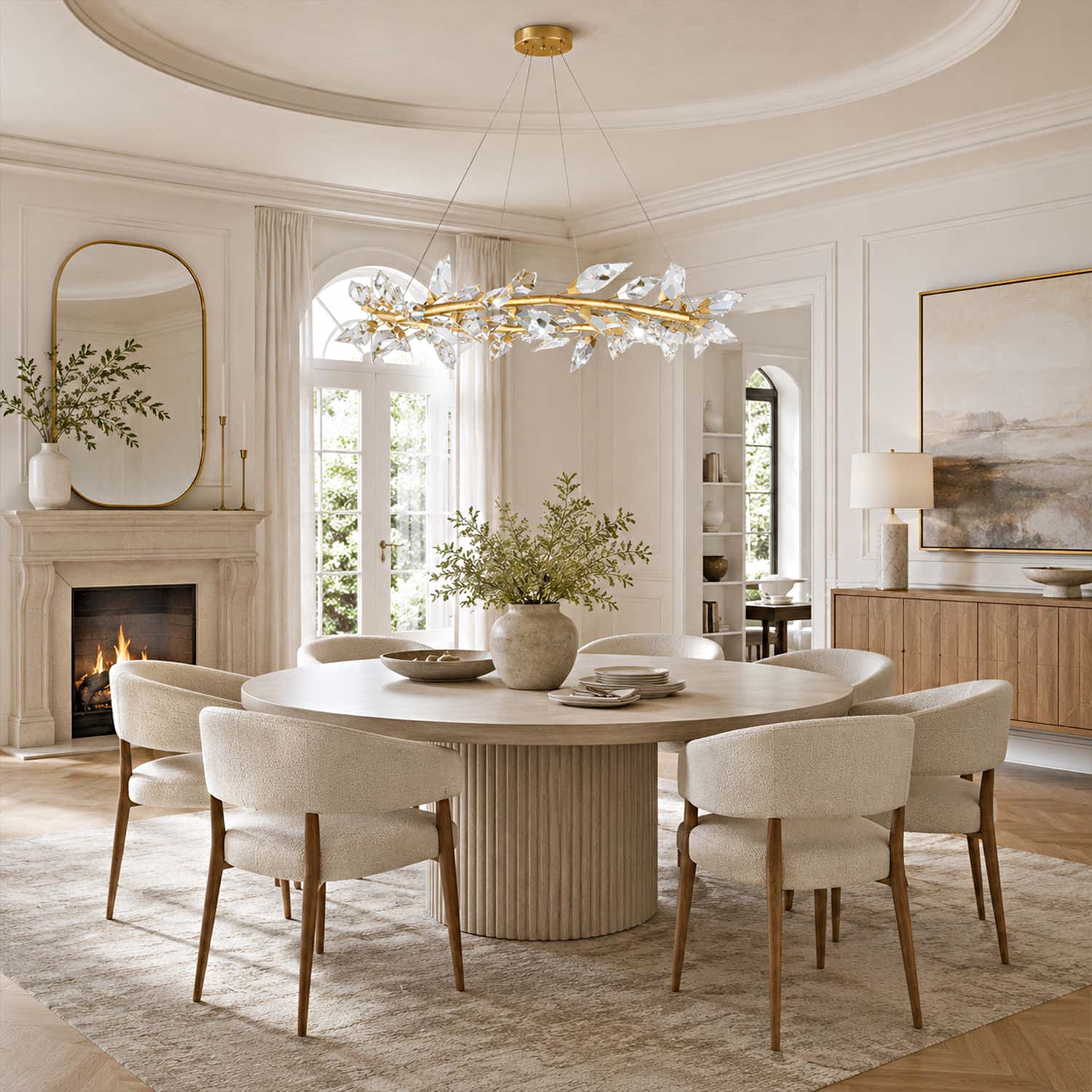 Addison 55"  Round Crystal Chandelier