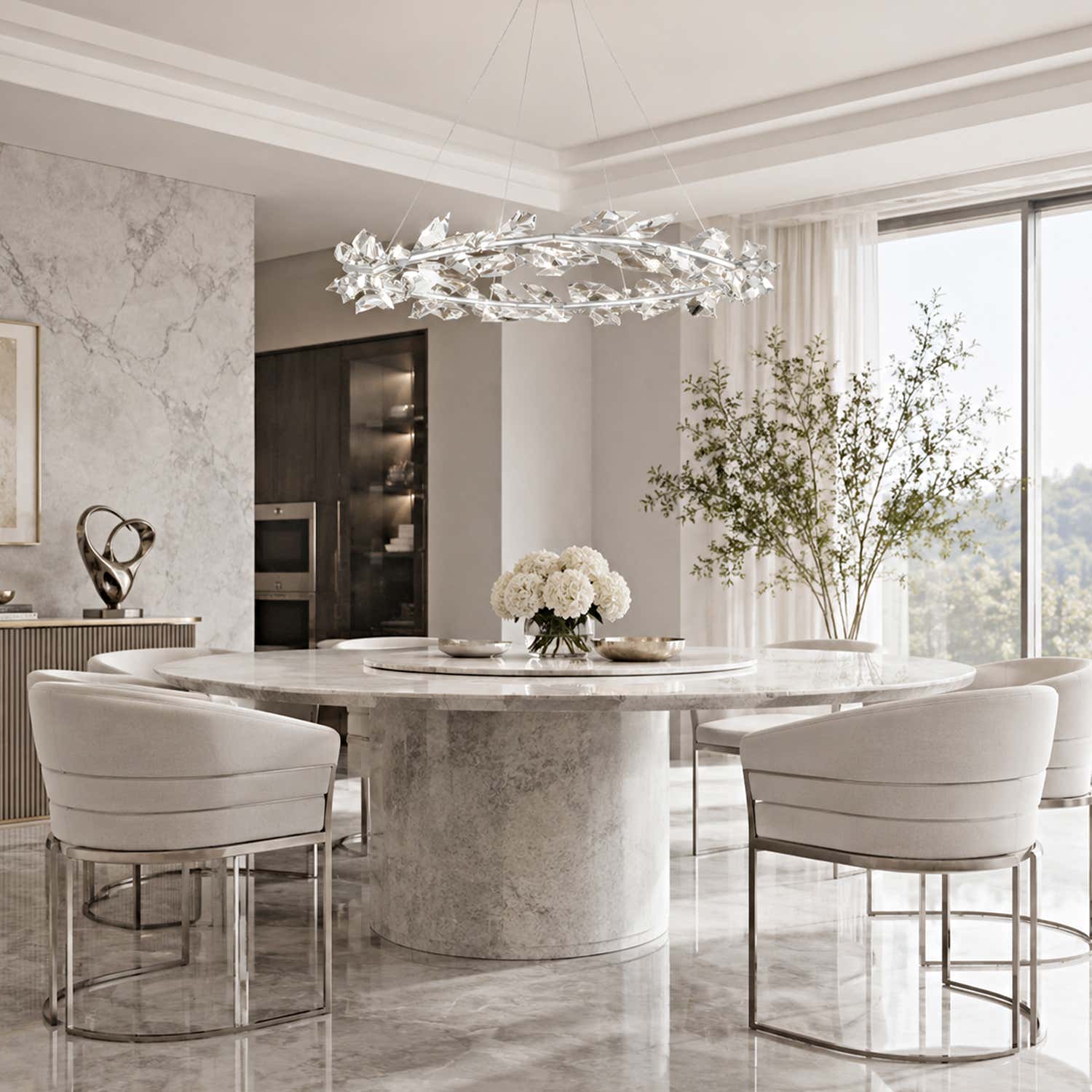 Addison 55"  Round Crystal Chandelier