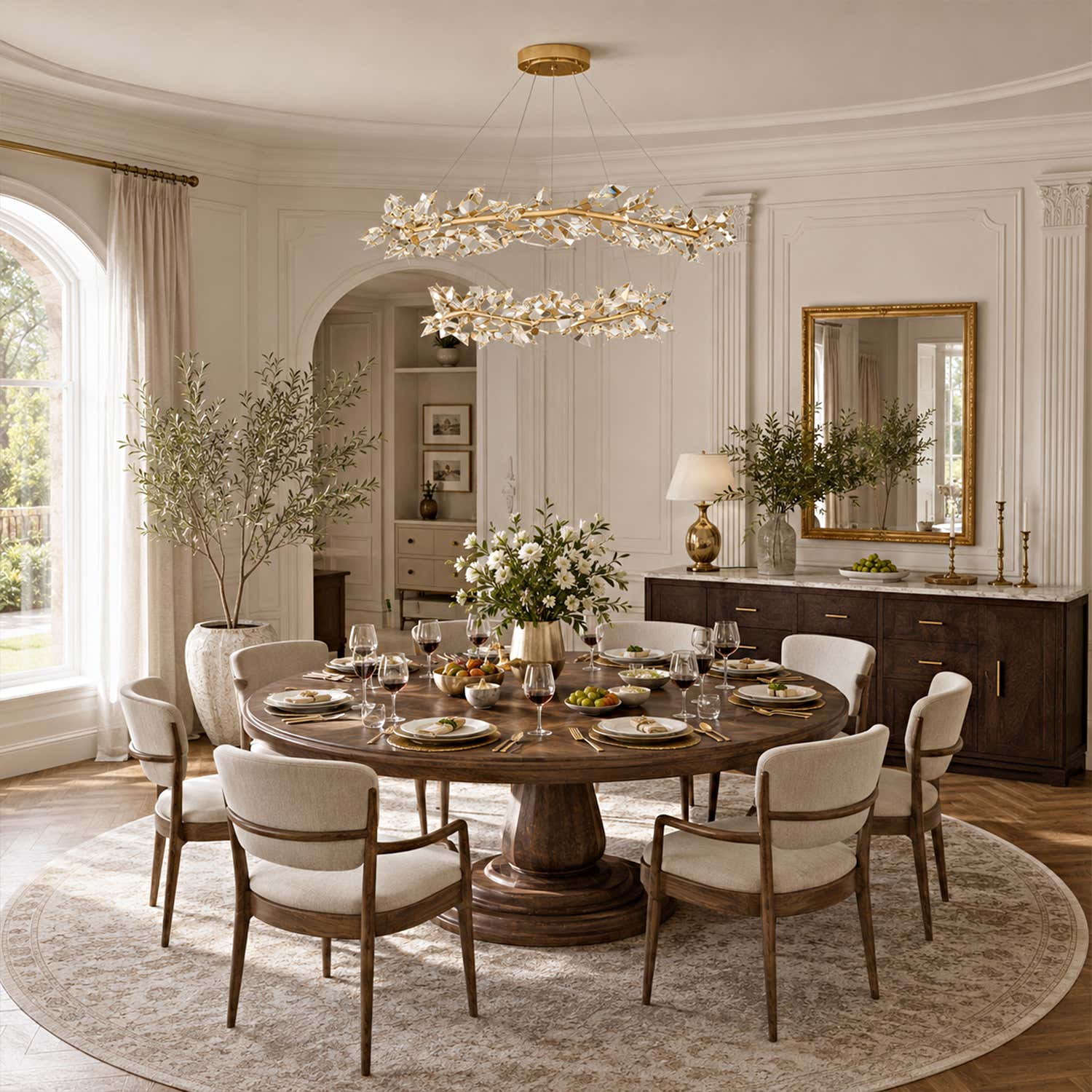 Addison 55" Round Crystal Chandelier