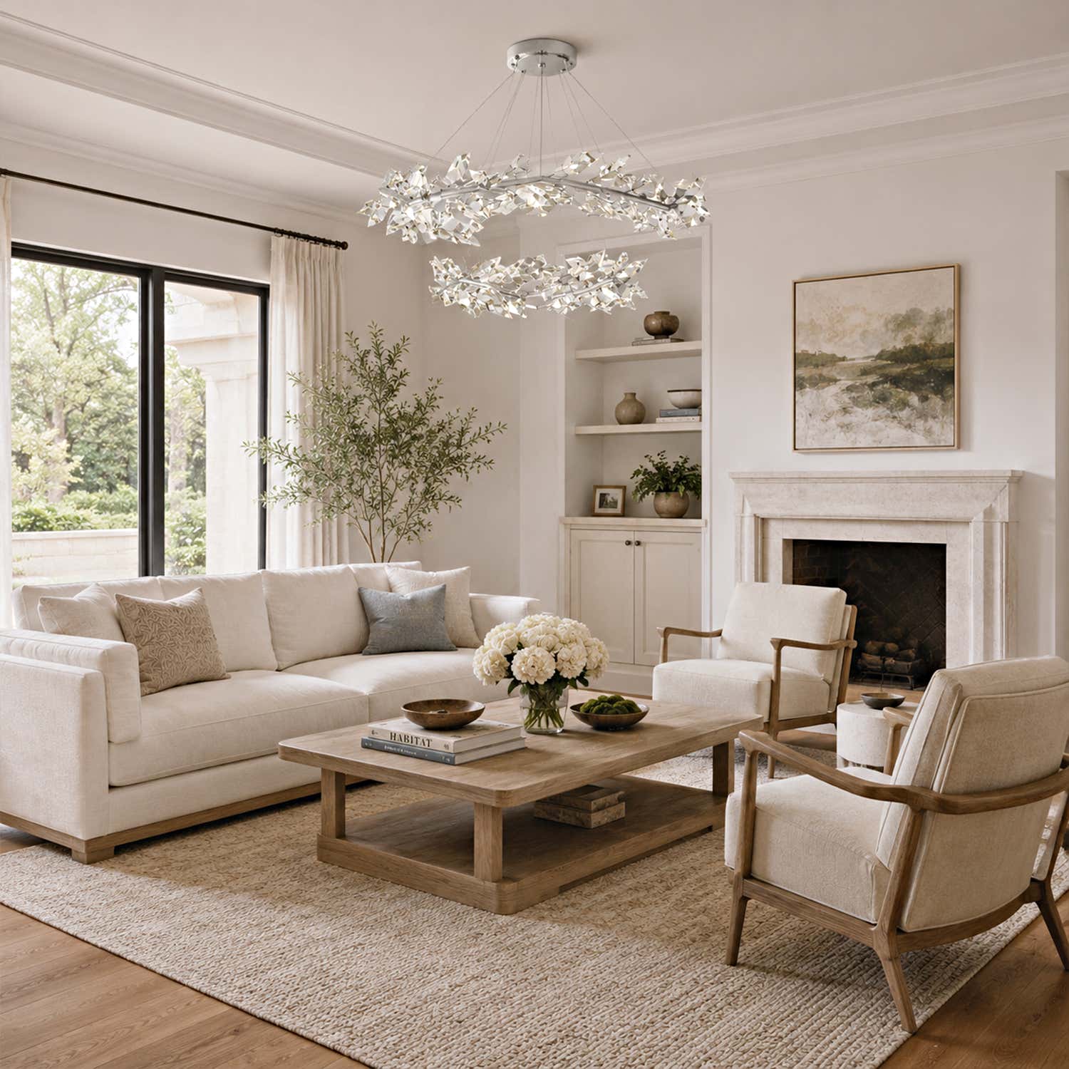 Addison 55" Round Crystal Chandelier