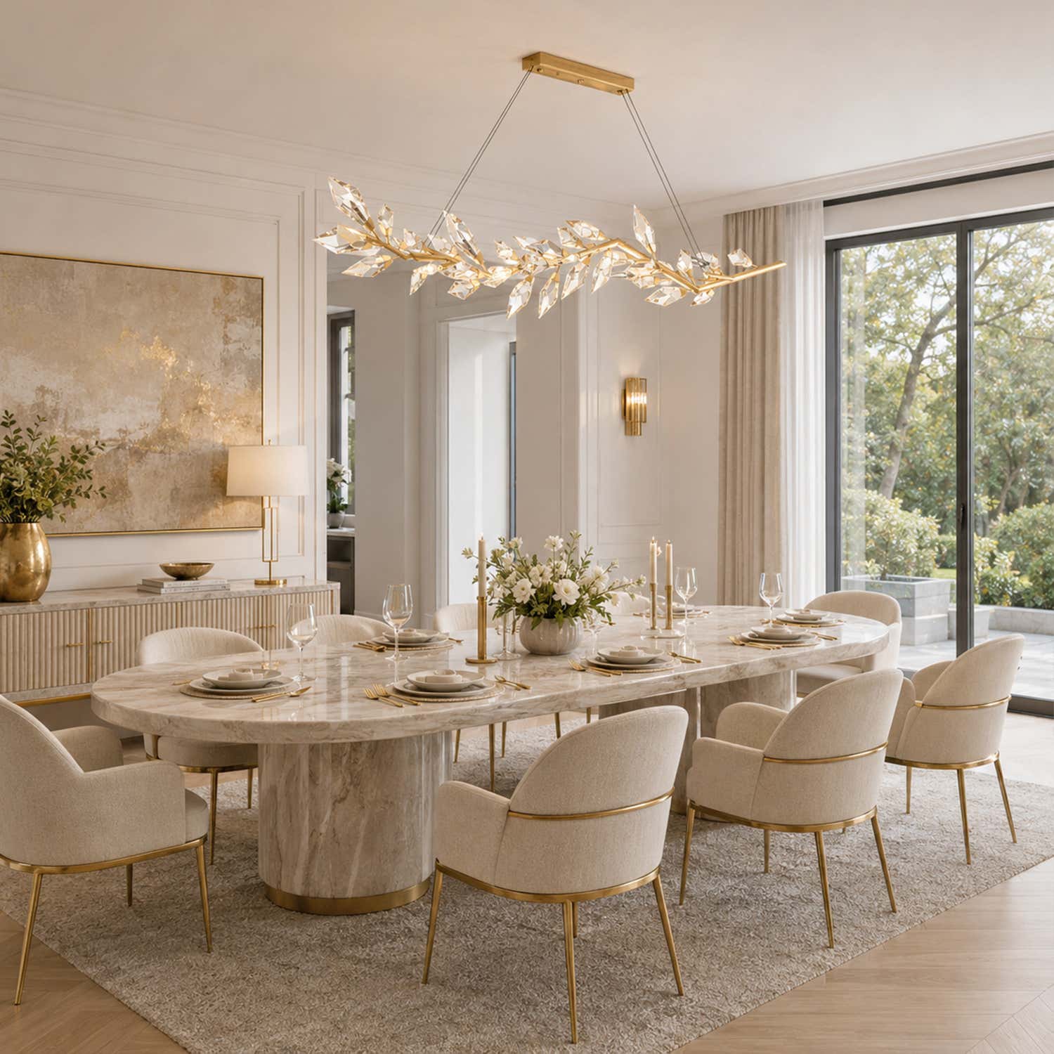 Addison 72" Linear Crystal chandelier