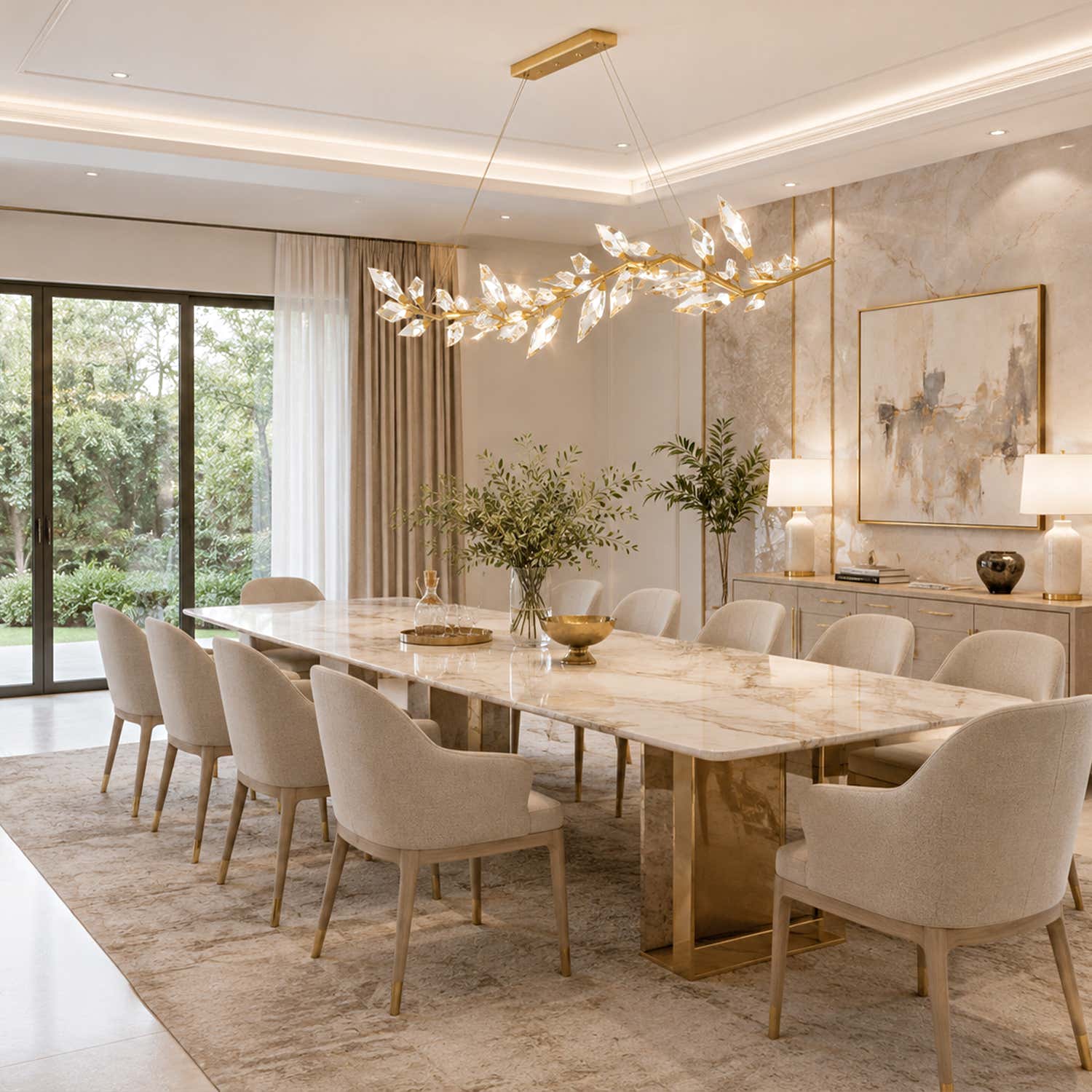 Addison 72" Linear Crystal chandelier