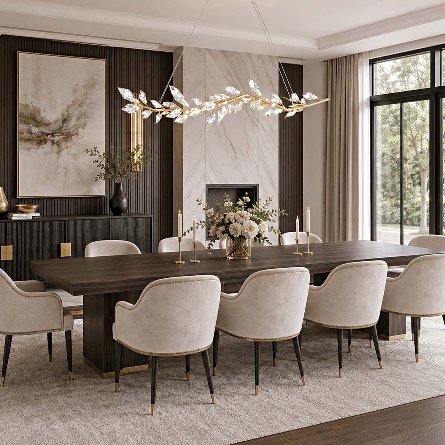 Addison 72" Linear Crystal chandelier