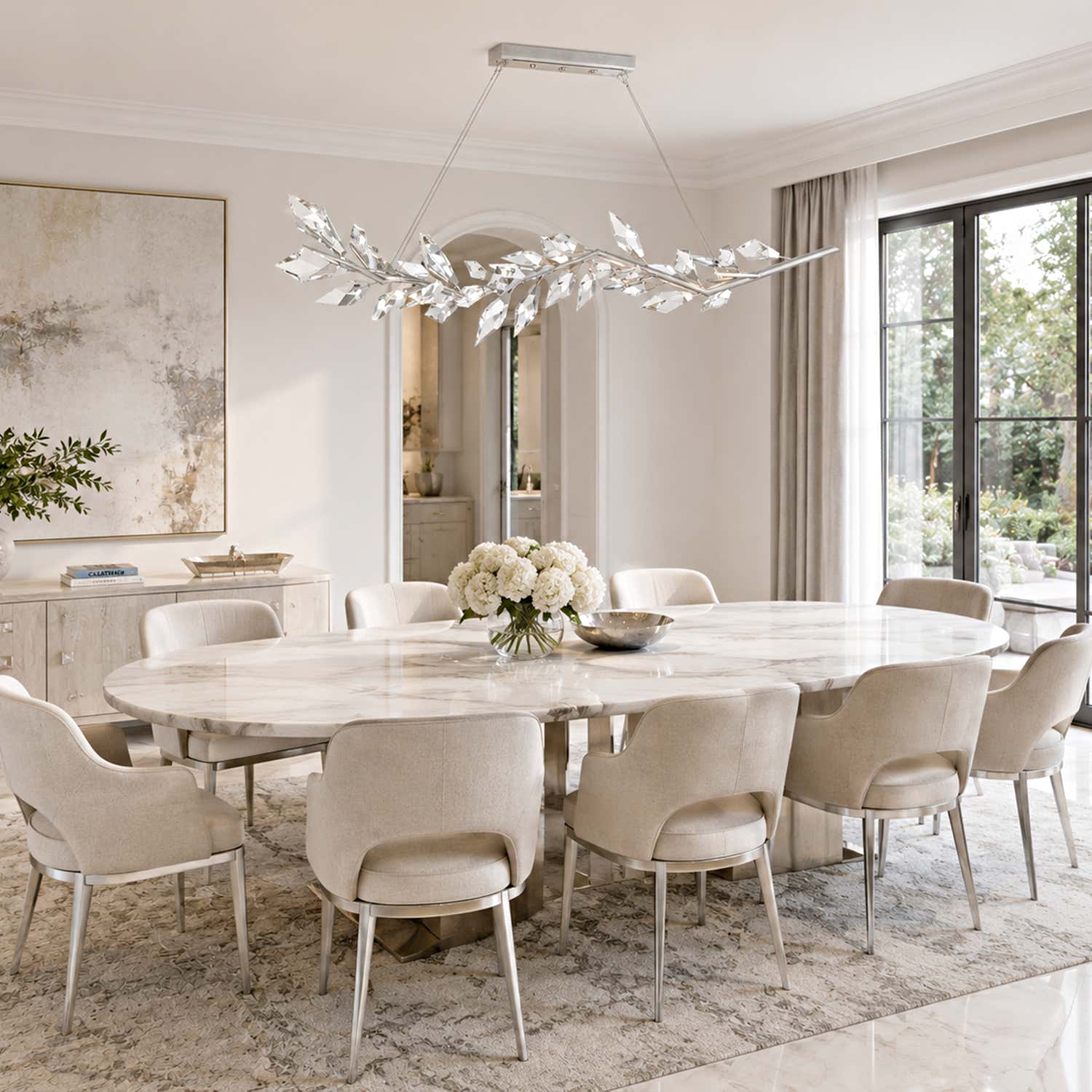 Addison 72" Linear Crystal chandelier