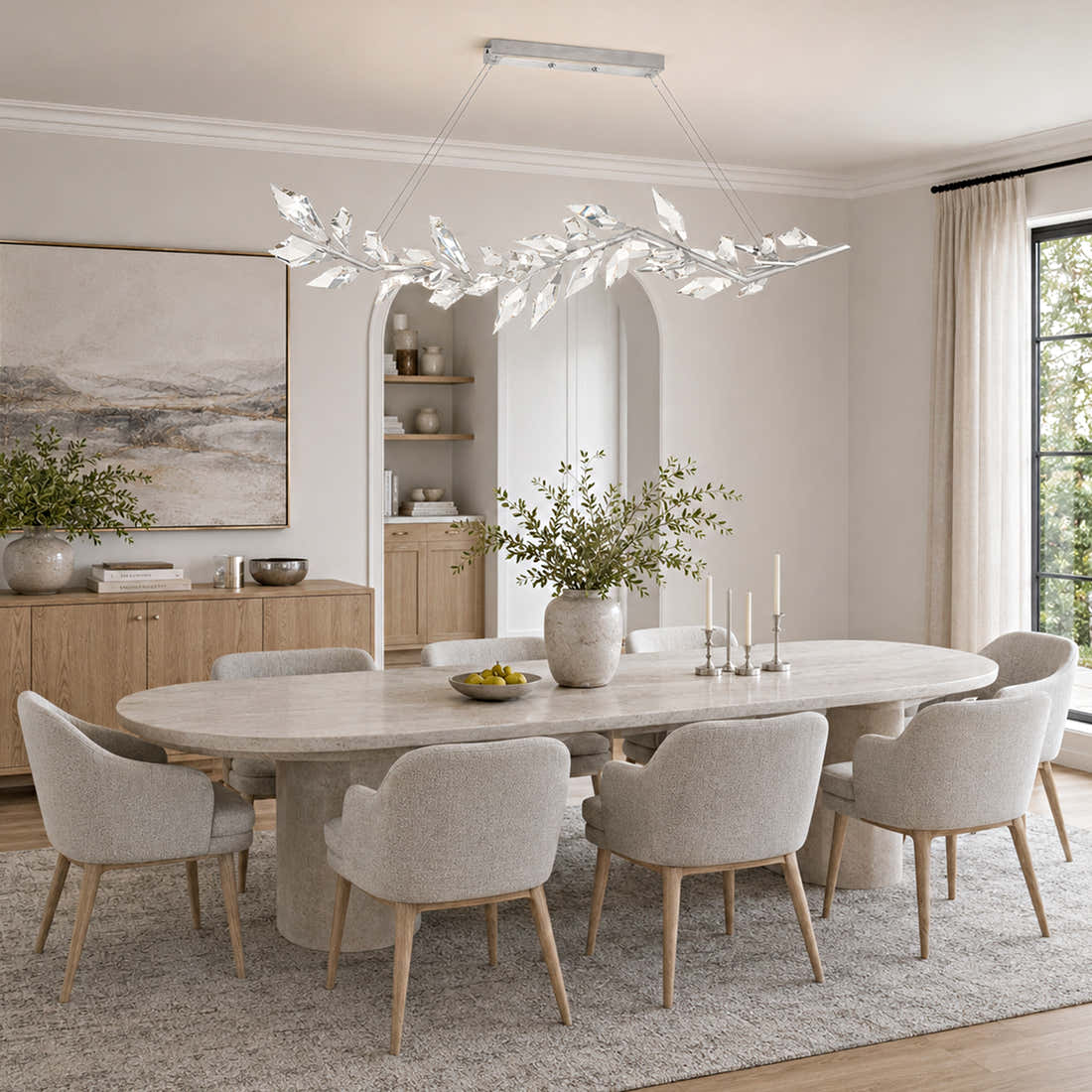 Addison 72" Linear Crystal chandelier