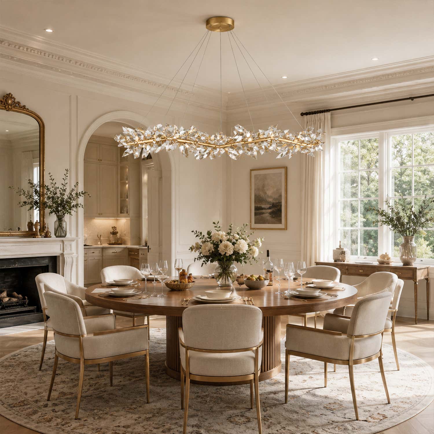 Addison  71" Round Crystal Chandelier