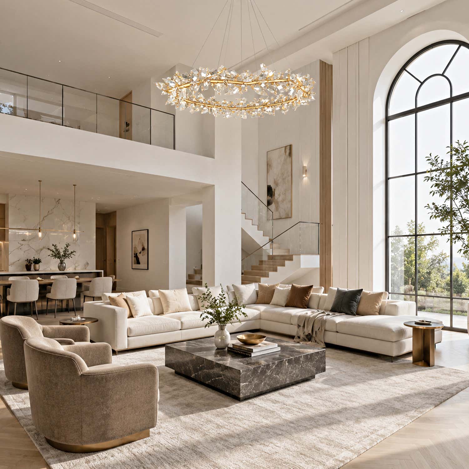Addison  71" Round Crystal Chandelier