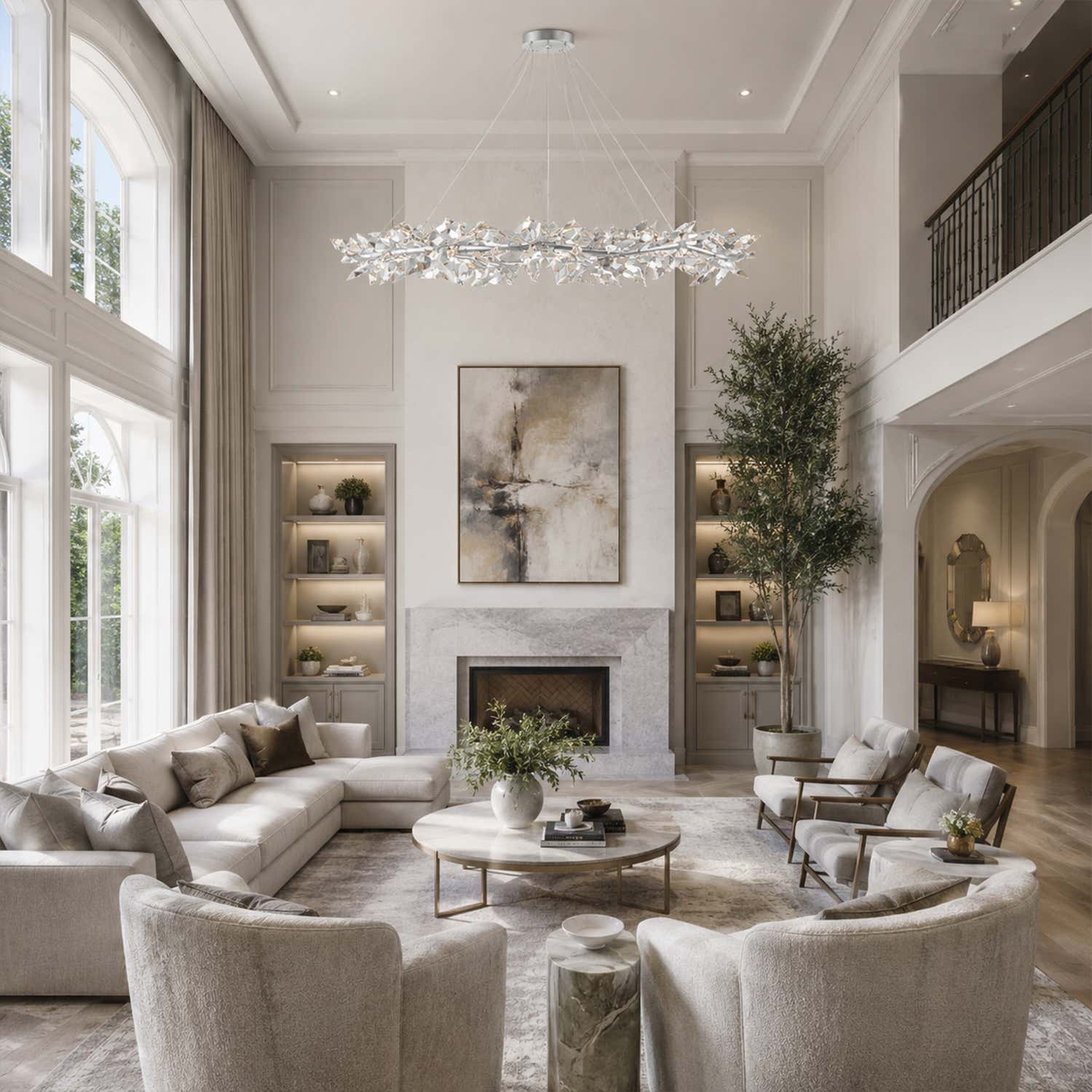 Addison  71" Round Crystal Chandelier