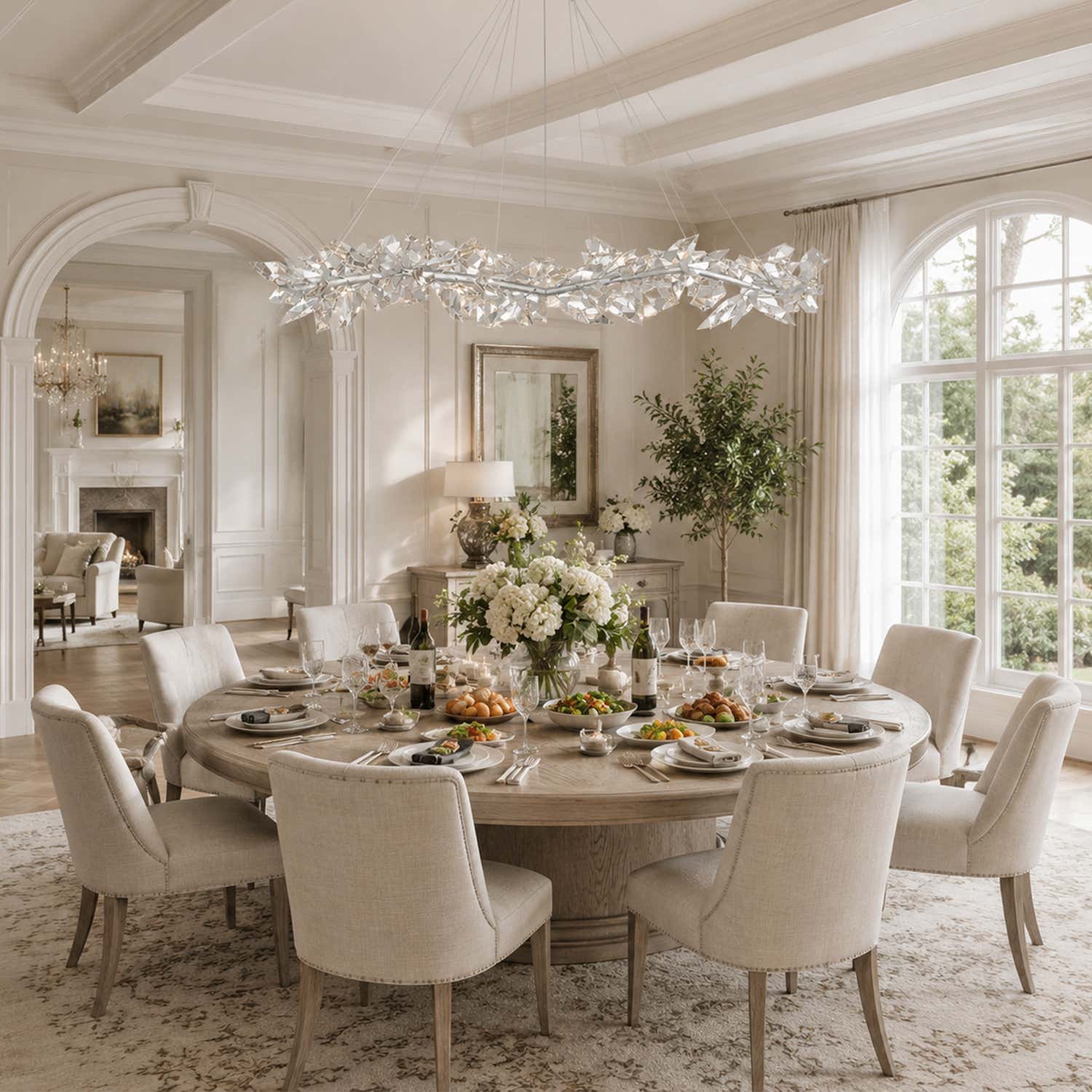 Addison  71" Round Crystal Chandelier