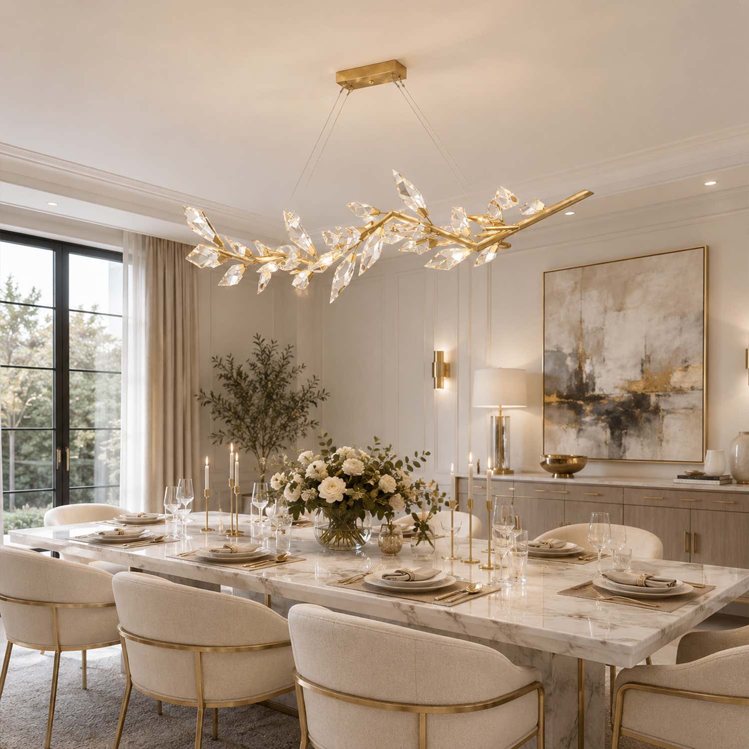 Addison 63.5“ Linear Crystal Chandelier