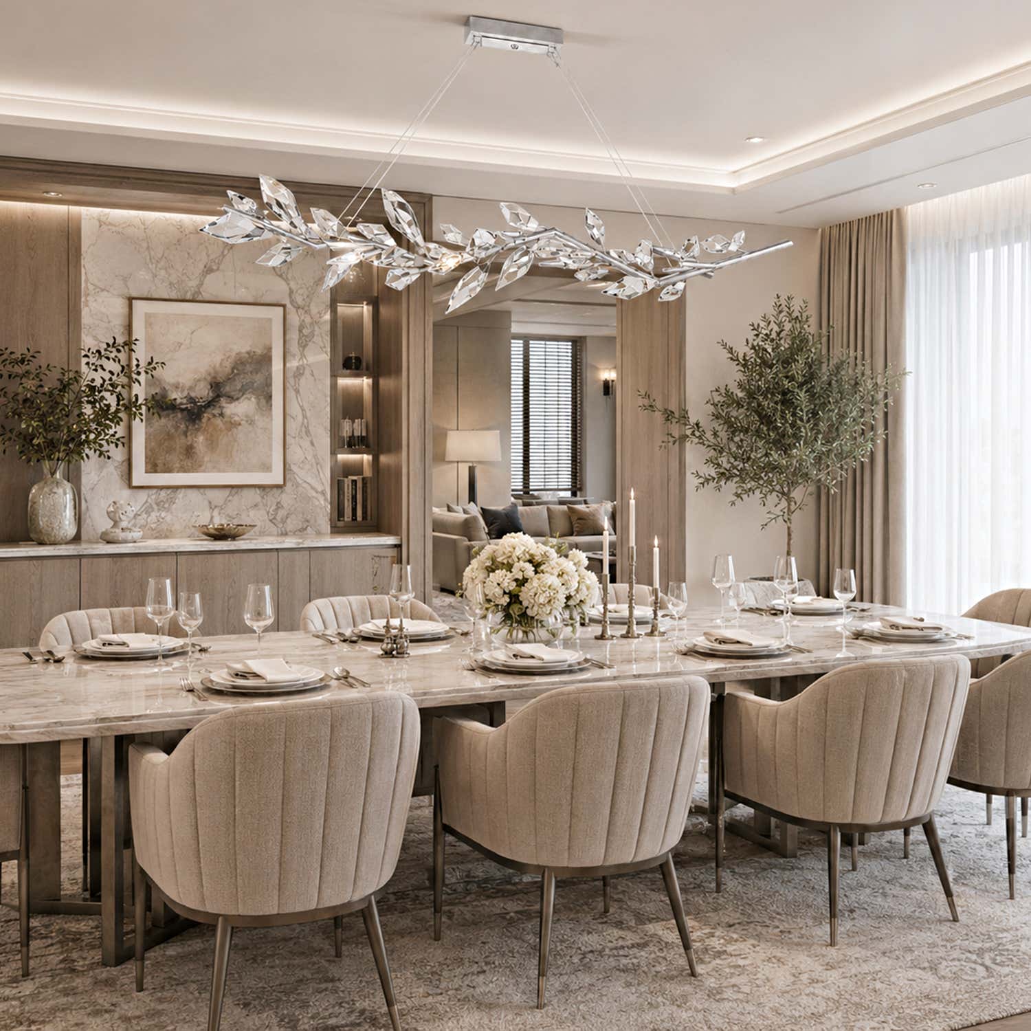 Addison 63.5“ Linear Crystal Chandelier
