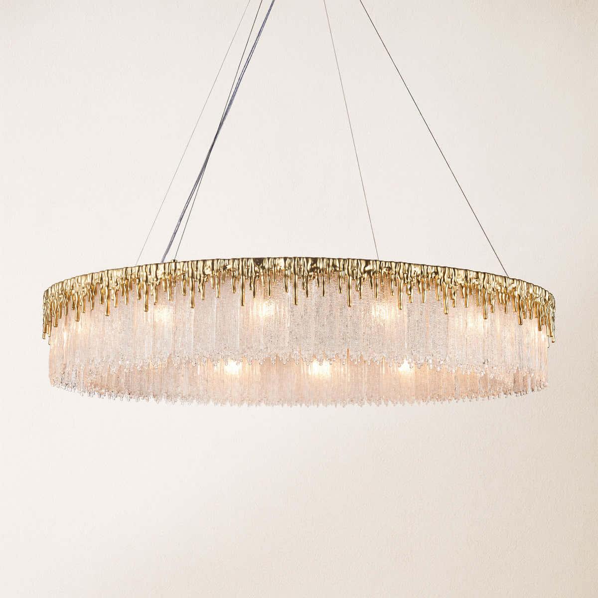 Rieo Crystal Glass Round Chandelier 40"D
