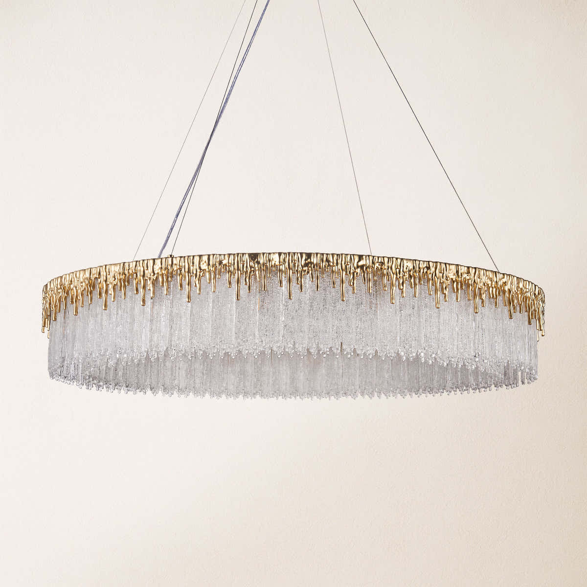 Rieo Crystal Glass Round Chandelier 40"D