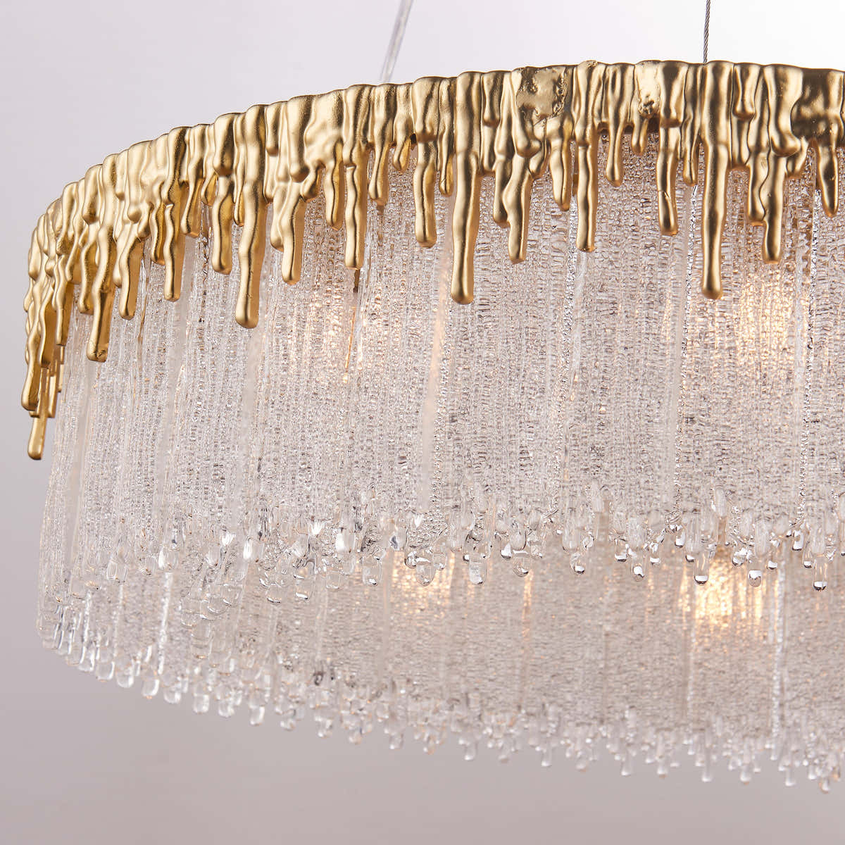 Rieo Crystal Glass Round Chandelier 40"D
