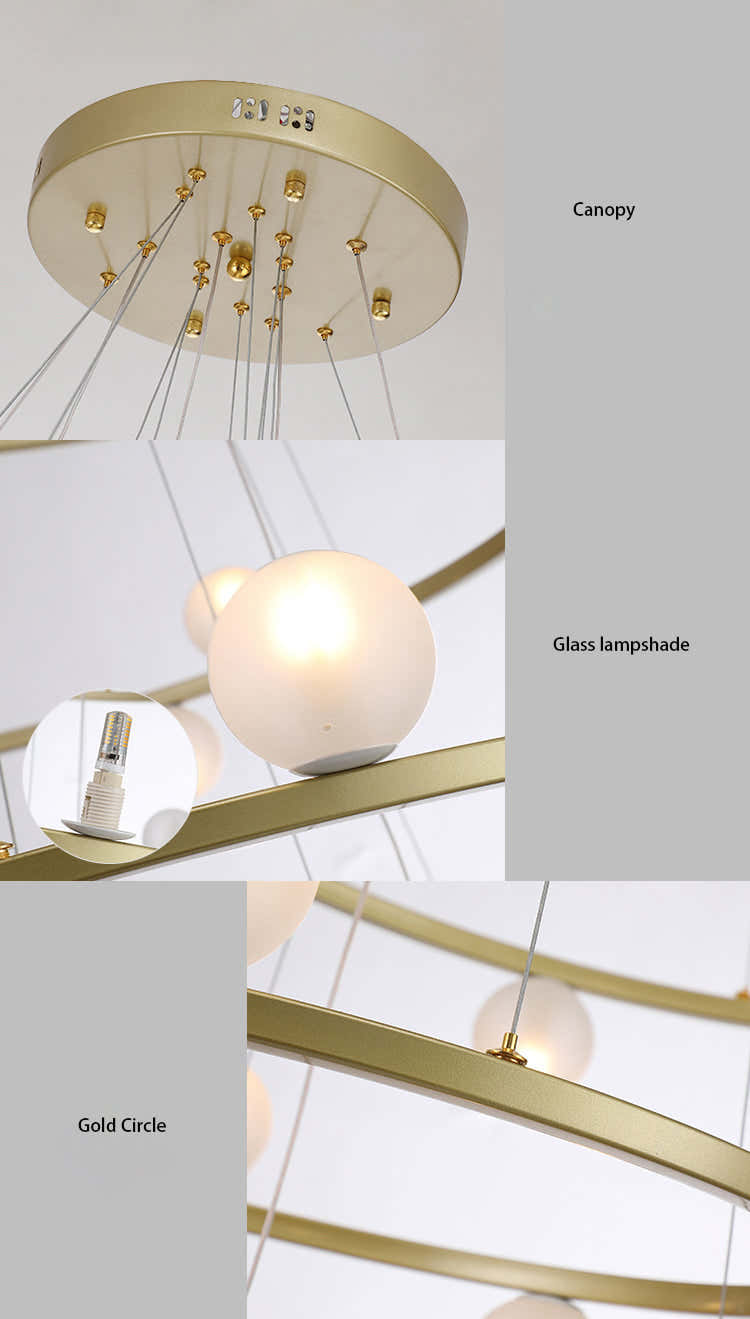 Modern Half Ring LED Chandelier