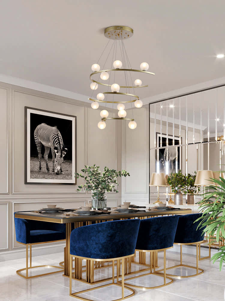 Modern Half Ring LED Chandelier