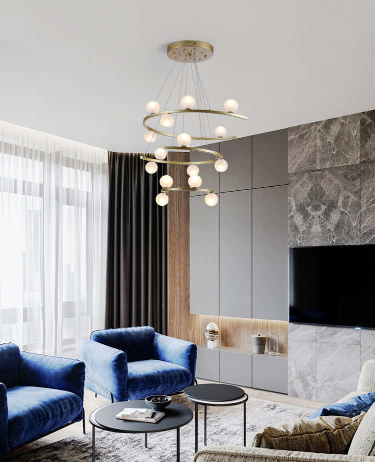 Modern Half Ring LED Chandelier