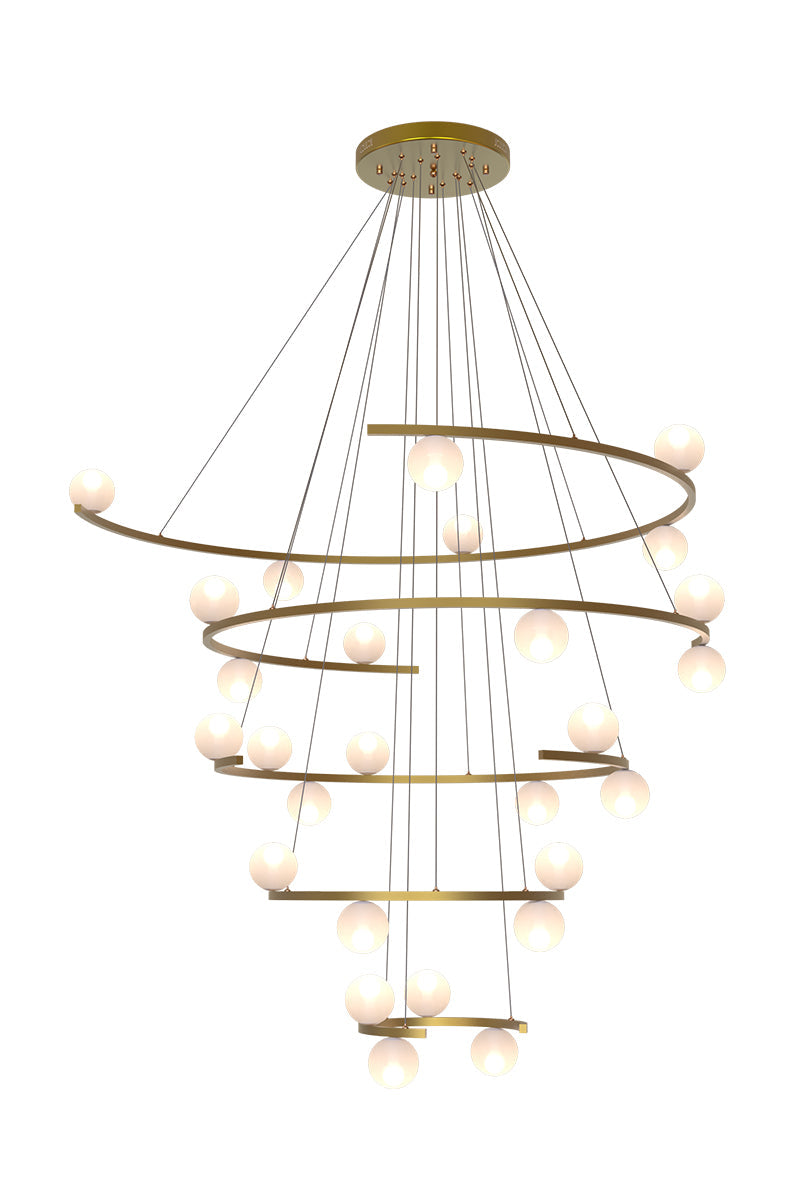 Modern Half Ring LED Chandelier by Aurorae Lighting