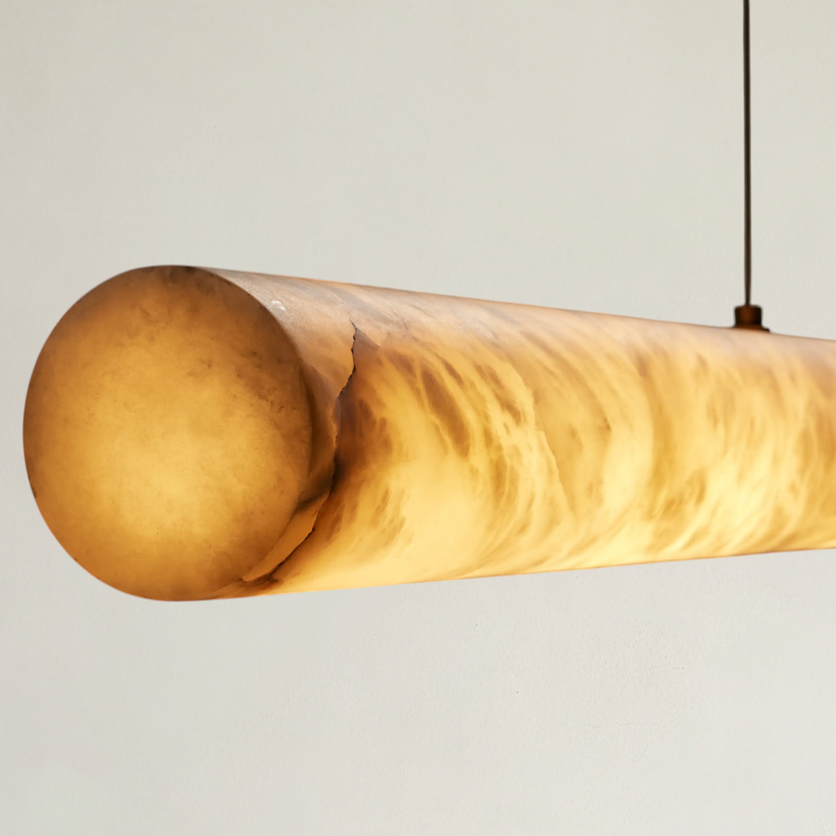 Halima Linear Alabaster LED Chandelier – 54" 64" & 74" Options