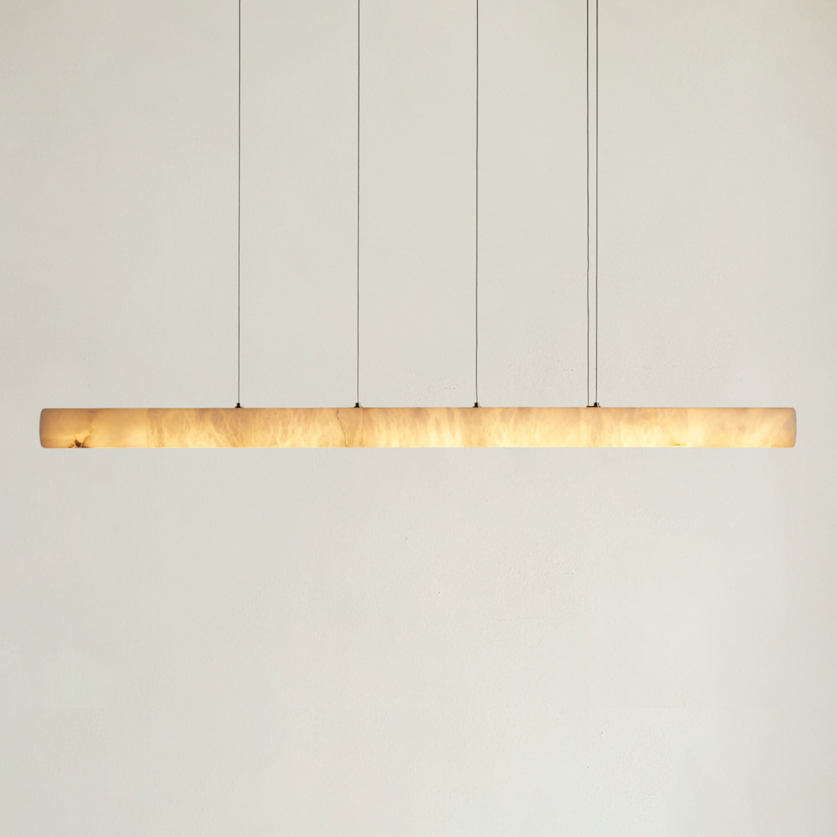 Halima Linear Alabaster LED Chandelier – 54" 64" & 74" Options