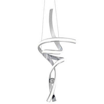Hamburg Integrated LED Pendant - Chrome - Dimmable