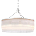 Hector L Modern Brass Glass Chandelier - (Light Brushed Brass Finish/Clear Glass) 