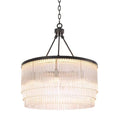 Hector S Modern Brass Glass Chandelier 