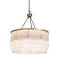 Hector S Modern Brass Glass Chandelier 