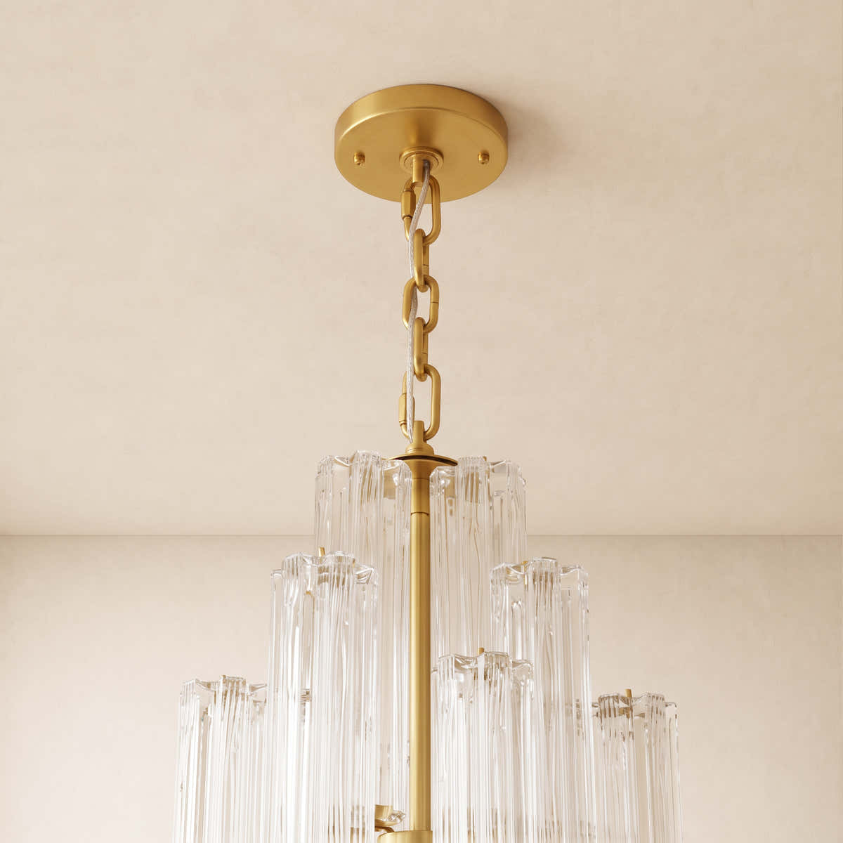 Hexalia Murano Glass Diamond Chandelier  83.4" H