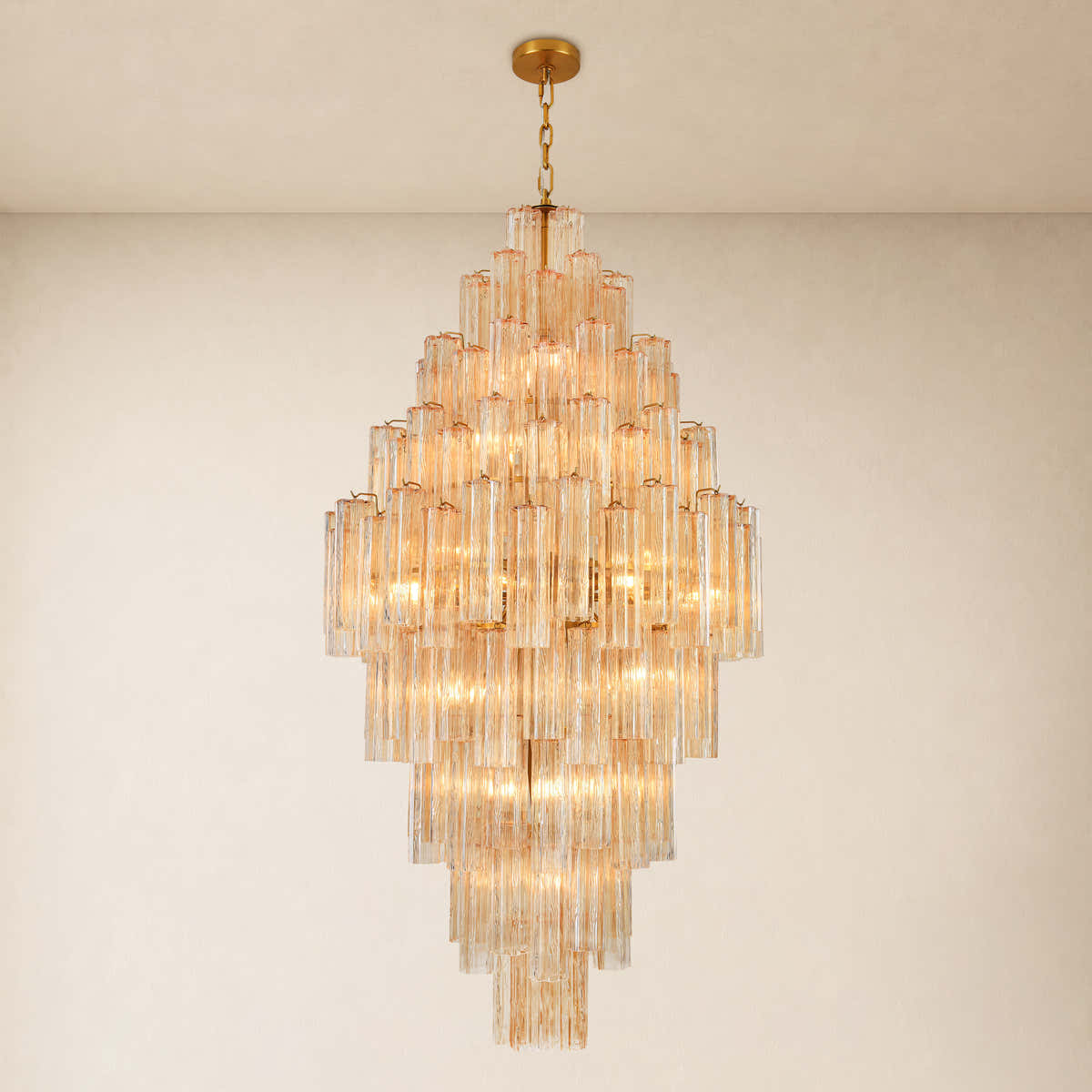 Hexalia Murano Glass Diamond Chandelier  83.4" H