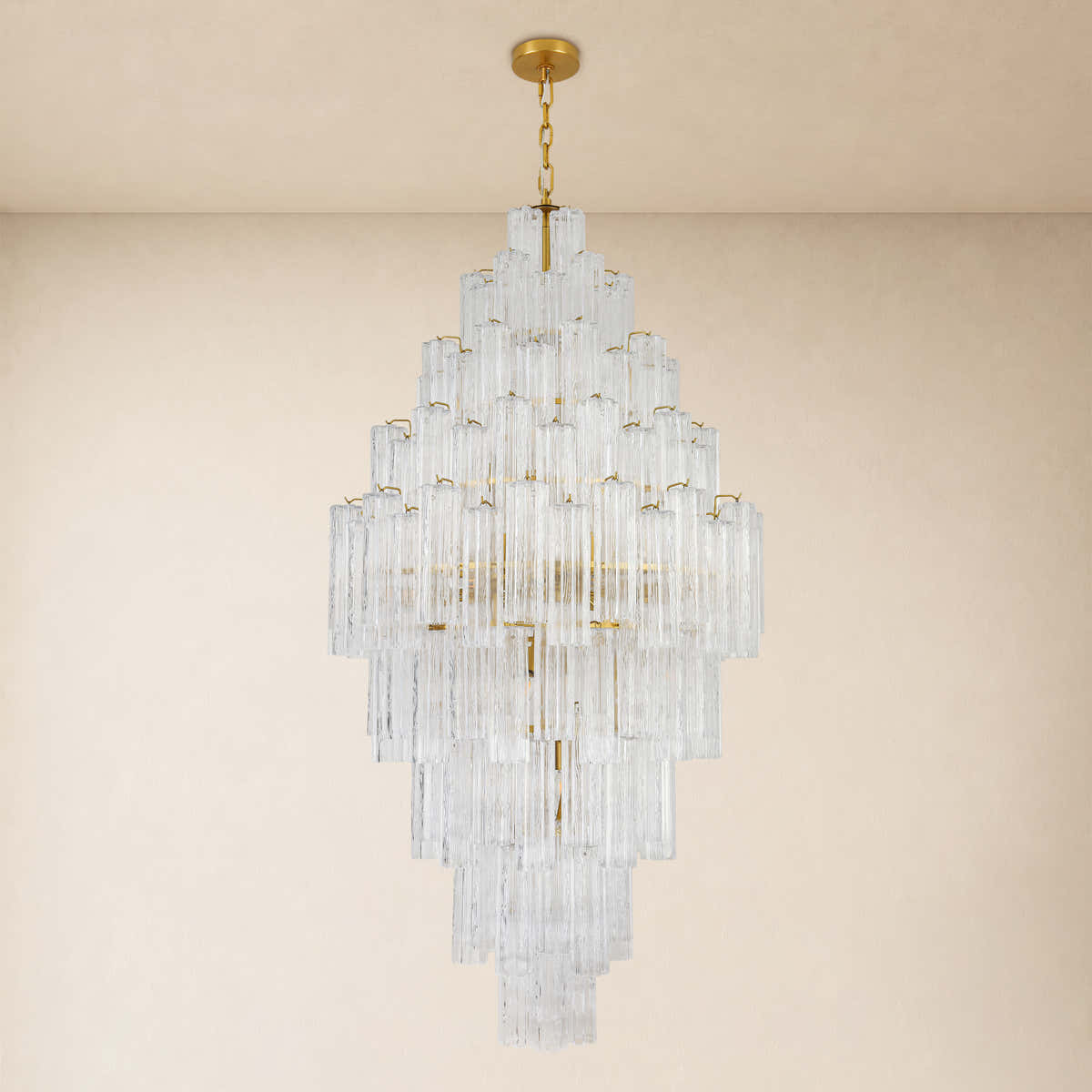 Hexalia Murano Glass Diamond Chandelier  83.4" H