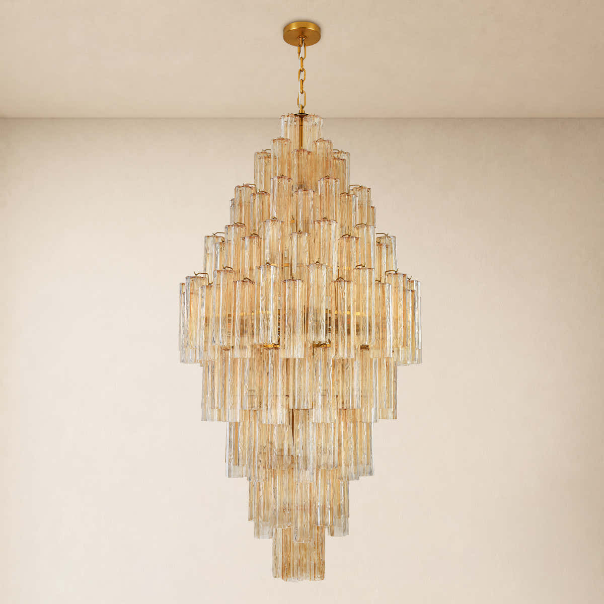 Hexalia Murano Glass Diamond Chandelier  83.4" H