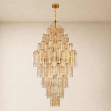 Hexalia Murano Glass Diamond Chandelier  83.4" H
