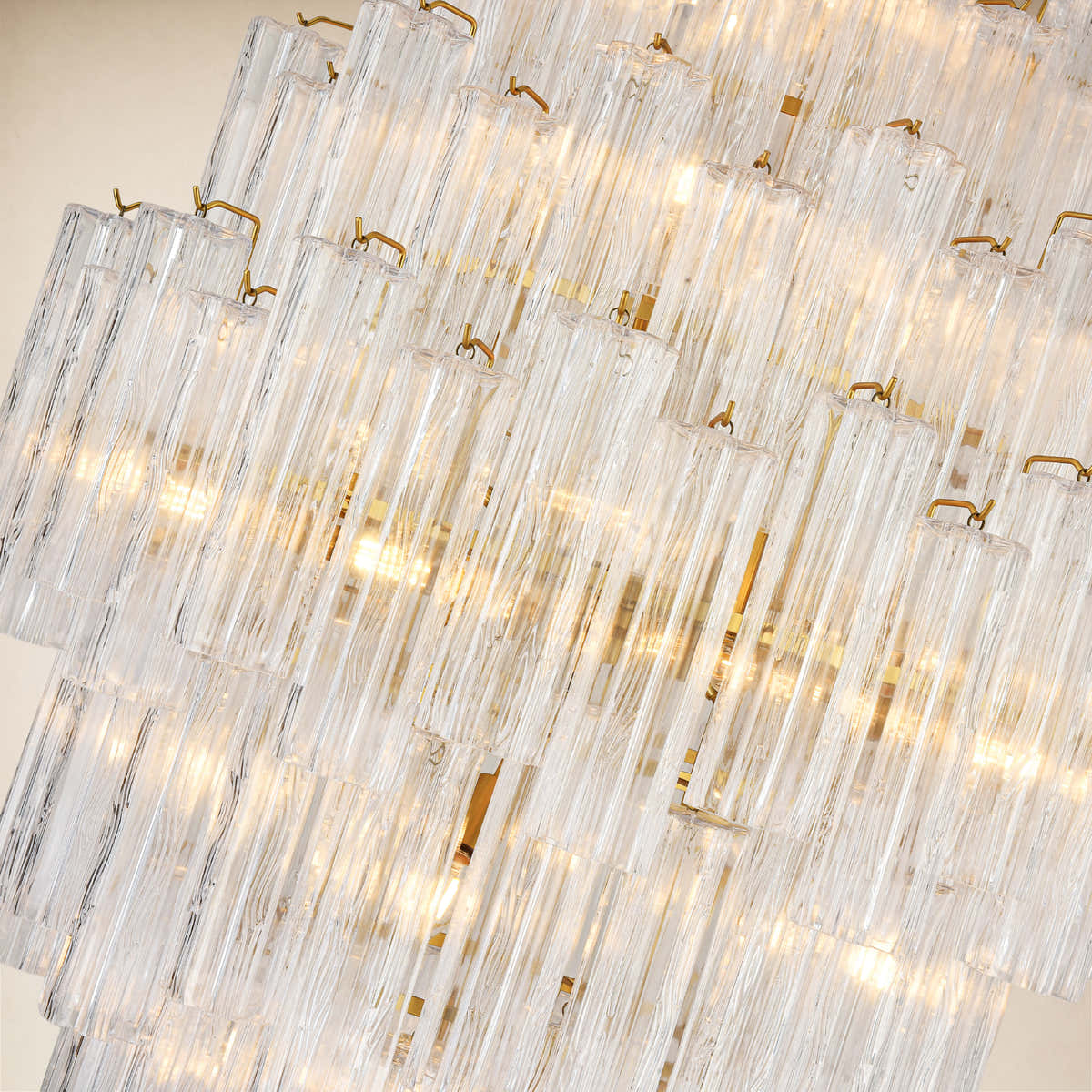 Hexalia Murano Glass Diamond Chandelier  83.4" H